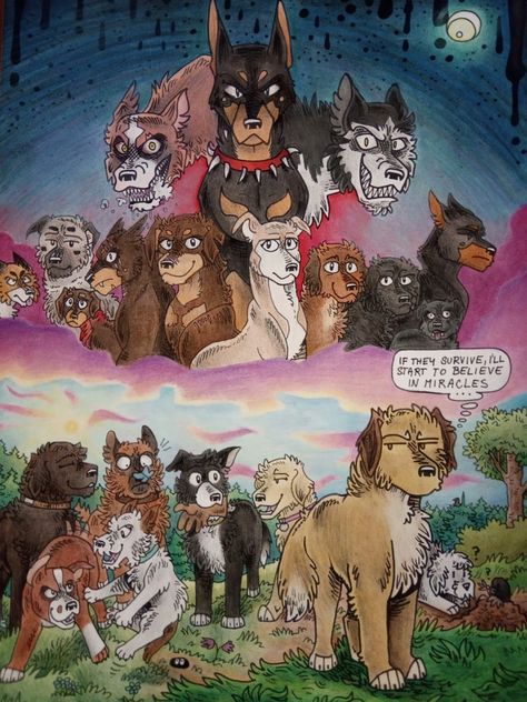 Survivors Erin Hunter Fanart, Survivors Erin Hunter, Survivor Dogs Fan Art, Survivors Dogs Fan Art, Survivors Fanart, Survivors Dogs, Survivor Dogs, Dog Oc, Cat And Dog Drawing