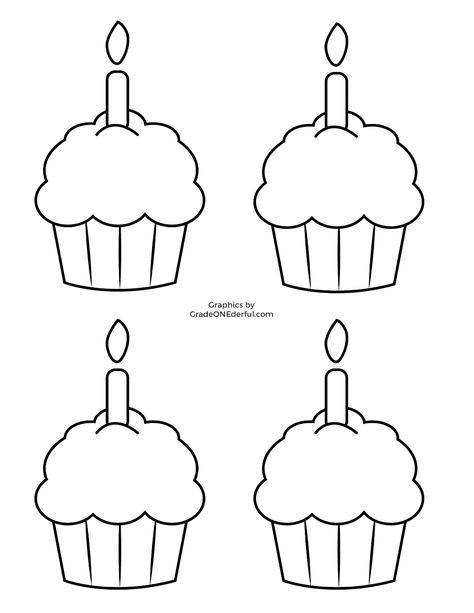 Cupcake Crafts For Kids, Birthday Graph, September Design, Class Board Decoration, Cupcake Printable, Cupcake Template, Capstone Project Ideas, Diy Cake Topper Birthday, Birthday Bulletin Boards