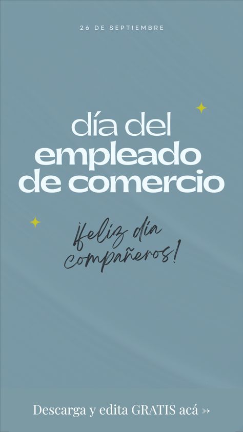 Reconoce el esfuerzo de tus empleados de comercio con esta plantilla de historia de Instagram en tonos azul y blanco, diseñada con un estilo minimalista y una frase dedicada a su labor. Ideal para empresas y organizaciones que desean celebrar el Día del Empleado de Comercio con un mensaje de aprecio y gratitud. Esta plantilla es completamente editable y gratuita, sin marcas de agua, lo que te permite personalizar el texto y adaptarlo a tu empresa Descarga y edita fácilmente en el enlace a Canva. Labor, Collage, Pins, Instagram