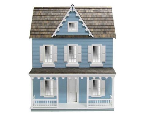 Victorian Vermont Farmhouse Jr Dollhouse, Vermont Farmhouse Jr, Vermont Farmhouse, Real Good Toys, Gingerbread Trim, Baby Clothes Brands, Porch Posts, Silhouette Cameo Machine, Dollhouse Kits