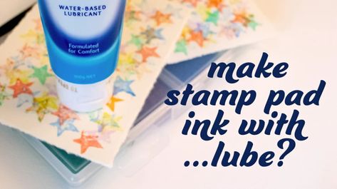 Diy Ink Pad, Diy Stamp Pad, How To Make Ink, Diy Ink, Make Your Own Stamp, Gouache Paint, Water Based Lubricant, Kitchen Sponge, Enjoy Writing