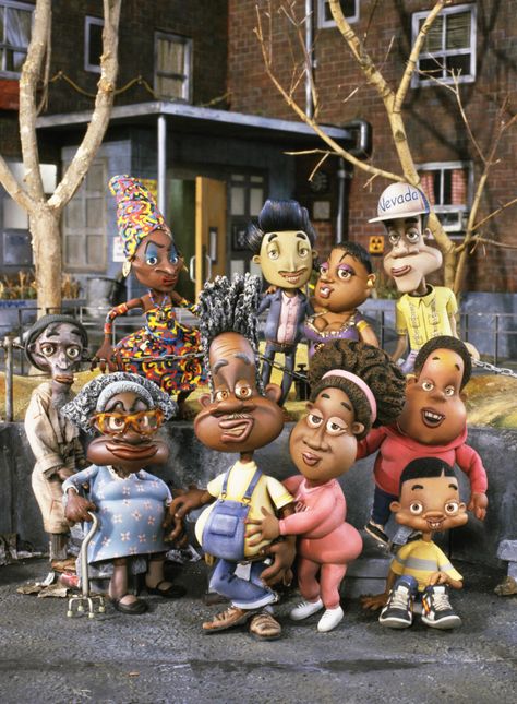 Fox's criminally underrated stop-motion TV series, The PJs, which starred Eddie Murphy: The Pjs Cartoon, Clay Mation, Loretta Devine, The Pjs, Show Characters, Circus Characters, Kidz Bop, Black Comics, Eddie Murphy