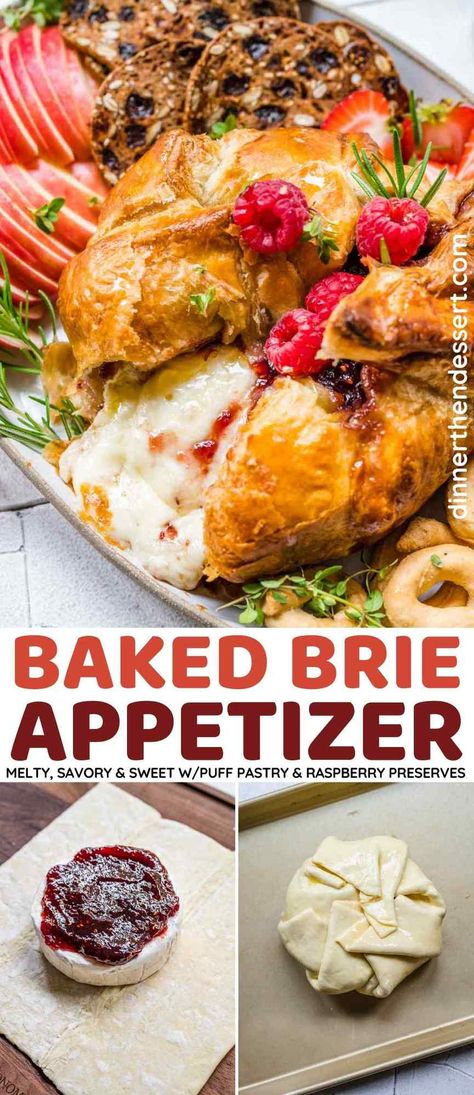 Puff Pastry App, Baked Brie Puff Pastry, Sandwiches Vegetarian, Baked Brie Cheese, Brie Cheese Recipes, Baked Brie Appetizer, Brie Cranberry, Baked Brie Recipes, Cranberry Baking