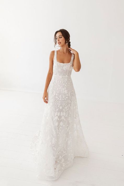 Wedding dress high neck