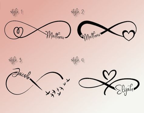 Infinity Name Tattoo, Forever Symbol, Heart Tattoo Wrist, Tattoo Tiny, Heart Temporary Tattoos, Infinity Tattoo Designs, Tiny Wrist Tattoos, Daughter Tattoo, Heart Couple