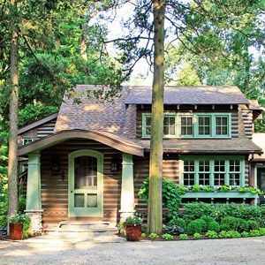 Green Shutters, Cottage Exteriors, Cabin Exterior, Midwest Living, Cottage Cabin, Dream Cottage, Lake Cottage, Lake Cabins, Cabins And Cottages