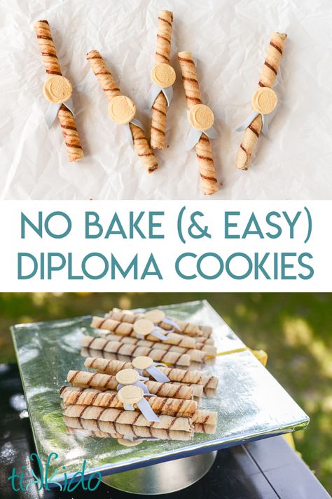 Easy Graduation Diploma Cookies Tutorial (No Bake!) | Tikkido.com Homemade Lemonade Concentrate, Diploma Cookies, Lemonade Concentrate Recipe, Red Sangria Recipes, Graduation Party Desserts, Graduation Diploma, Graduation Party Diy, Graduation Cookies, Cookie Tutorials