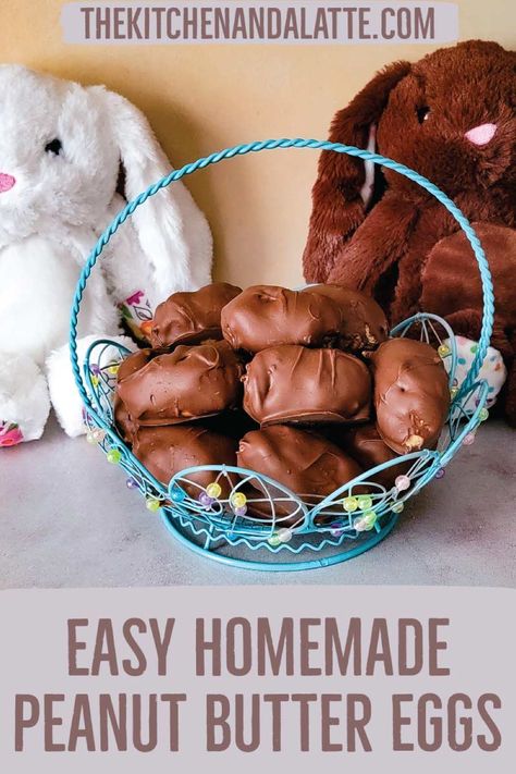 Homemade Peanut Butter Eggs, Easter Candy Recipes, Peanut Butter Eggs Recipe, Marshmallow Eggs, Reese Peanut Butter Eggs, Peanut Butter Easter Eggs, Making Peanut Butter, Peanut Butter Marshmallow, Peanut Butter Eggs