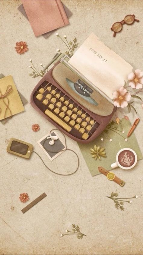 Mail - Bernedette Malone - Outlook The Garden Of Words, Vintage Typewriter, Cute Simple Wallpapers, Girly Art Illustrations, Bullet Journal Stickers, Vintage Typewriters, Dessin Adorable, Flower Phone Wallpaper, Minimalist Wallpaper