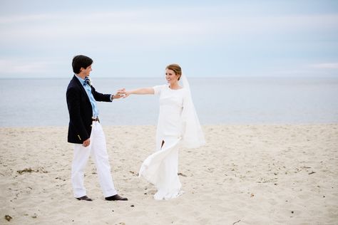 OUR WEDDING! | Design Darling Wedding Dress On Beach, Dress On Beach, Mackenzie Horan, Wedding Reveal, Nantucket Wedding, Bows For Sale, Design Darling, Wedding Vendor, Wedding Bows