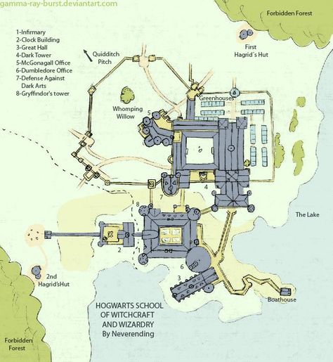 Hogwarts plan from films by Gamma-ray-burst on DeviantArt Harry Potter Places, Harry Potter Castle, Classe Harry Potter, Castle Plans, Harry Potter Wiki, Lego Hogwarts, Hogwarts Castle, Harry Potter 2, Harry Potter Crafts