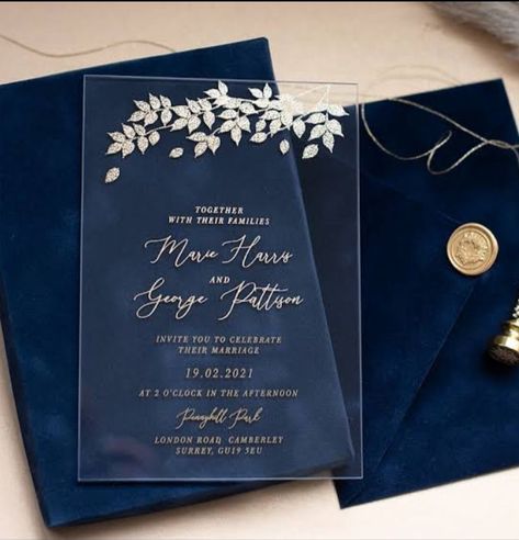 "Do you Y/N Malfoy take Mattheo Riddle as your lawfully wedded husban… #fanfic # Fanfic # amreading # books # wattpad Acrylic Wedding Invitations, Acrylic Wedding, Luxury Wedding Invitations, Elegant Invitations, Elegant Wedding Invitations, Blue Wedding, Wedding Card, Gold Wedding, Luxury Wedding