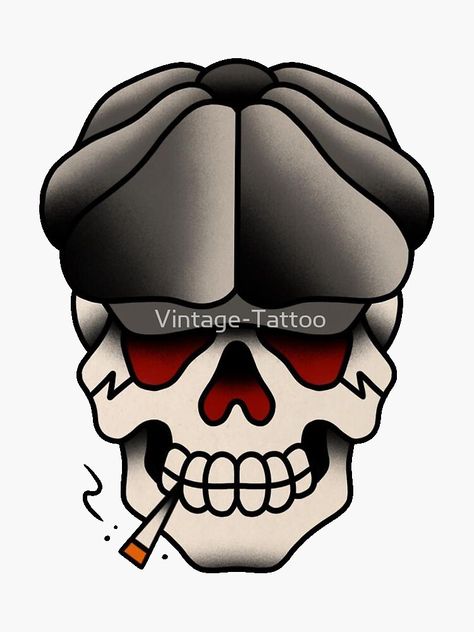 Skull With Hat Tattoo, Trad Skull Tattoo, Punk Skull Tattoo, Sunday Tattoo, Skull With Hat, Traditional Skull, Hat Tattoo, Americana Tattoo, American Tattoos