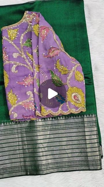 Blouse For Kalamkari Saree, Pen Kalamkari Blouses, Kalamkari Blouses, Mangalgiri Sarees, Kalamkari Blouse, Blouse Stitching, Stitching, Blouses, Pen