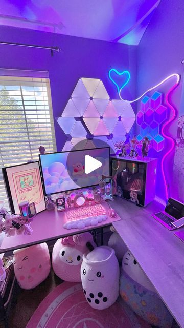 🌸 Renée 🌸 | Kawaii Gamer Girl on Instagram: "Better late than never 😅 All items are on my Amaz0n st0refront 💕  ❀  ❀  ❀  ❀  ❀  ❀  #kawaii #cutecore #kawaiiaesthetic #cutesetup #kawaiisetup #pinksetup #kawaiigirl #gamingsetup #setup #gamergirl" Kawaii Gamer Aesthetic, Teen Girl Games, Gamer Girl Room, Gamergirl Setup, Cute Pink Gamer Setup, Pink Gamer Girl Aesthetic, Gamer Girl Setup Pink, E Girl Room, Tiktok Room