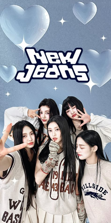 New Jeans Poster, New Jeans Wallpaper, Jeans Wallpaper, Always By Your Side, Kpop Backgrounds, Kpop Iphone Wallpaper, 17 Kpop, New Jeans Style, Hello Kitty Iphone Wallpaper