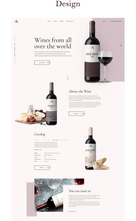 Elite Wines on Behance Wine Brochures, Luxe Logo, Website Design Inspiration Layout, Web Design Examples, Wine Company, Wine Logo, Wine Bottle Design, Creative Web Design, Wine Design