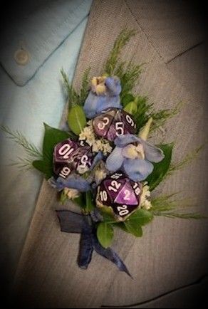 Dice Gaming Boutonniere | Lotr wedding, Nerd wedding, Gamer wedding Dnd Dice Boutineer, Dnd Boutonniere, Dnd Boutineer, Nerdy Save The Date Ideas, D20 Boutonniere, Nerd Themed Wedding, Dnd Theme Wedding, Dice Boutonniere, Nerdy Boutonniere