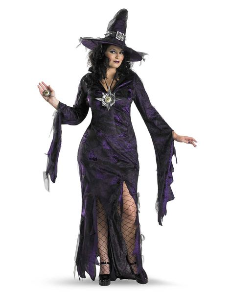 Sorceress Adult Womens Plus Size Costume Sorceress Costume, Fancy Halloween Costumes, Wizard Costume, Gothic Costume, Plus Size Halloween Costume, Plus Size Costume, Witch Costumes, Clever Halloween Costumes, Fantasia Disney