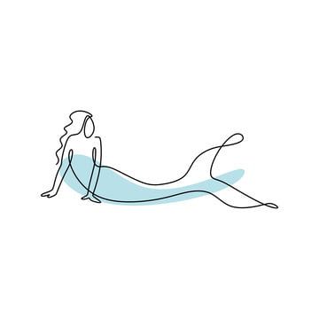 Fairy Line Art, Mermaids Drawing, Mermaid Line Art, Mermaid Minimalist, Drawing Mermaids, Body Background, Fairy Sketch, Sea Vector, Beach Vector