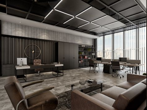 Korean Ceo Office Room, Dream Office Luxury, Luxury Home Office Design, Ceo Office Design Luxury Modern, Smart Office Design, Ceo Office Design Luxury, Luxury Offices, Office Interior Design Luxury, Ceo Office Design