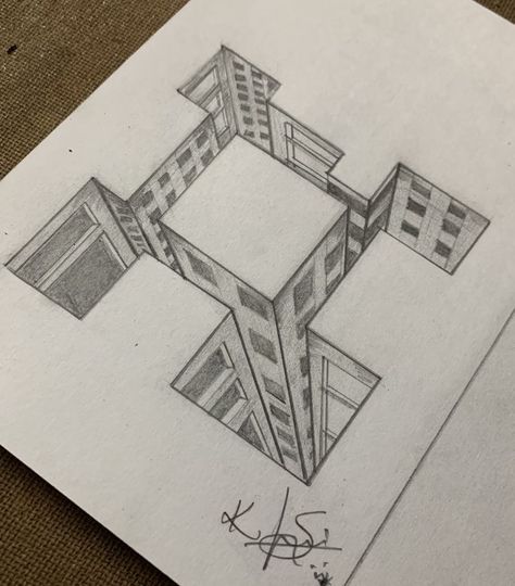 Architecture Drawing Sketchbooks, Perspective Drawing Architecture, Seni Dan Kraf, Architecture Design Sketch, Canvas Painting Ideas, Perspective Art, Architecture Drawing Art, Doodle Art Designs, Art Drawings Sketches Creative