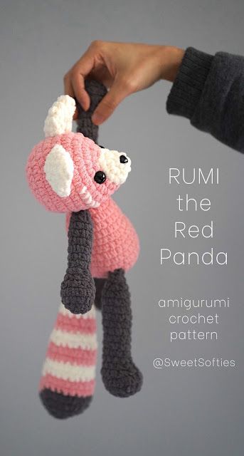 Simba Crochet Pattern Free, Crochet Animals For Babies, Amigurumi Free Pattern Cow, Red Crochet Pattern, Stuff Animal Crochet Patterns, Red Panda Crochet Pattern Free, Fox Crochet Pattern Free Amigurumi, Sweet Softies Crochet, Raccoon Amigurumi Free Pattern