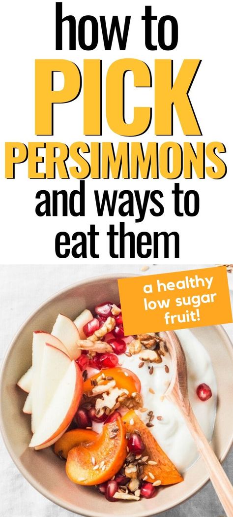 How To Eat Persimmon, Sugar Fruit, Persimmon Recipes, Persimmon Fruit, Healthy Fruit, Healthy Sugar, Eat Healthier, Did You Eat, Exotic Fruit