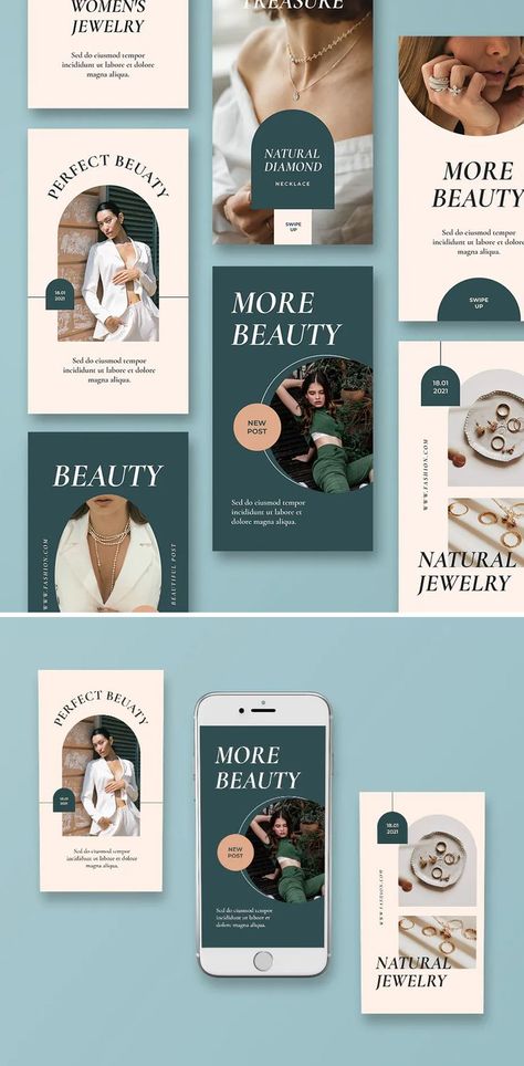 Elegant Fashion Instagram Story Templates PSD Ad Story Instagram, Elegant Story Instagram, Fashion Instagram Template, Graphic Design Story, Instagram Story Design Layout, Story Design Instagram, Design Story Instagram, Canva Layout, Fashion Instagram Story