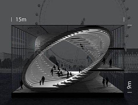 galería adaptable de arquitectura | paula sertorio | TOTONKO: Escalier Design, Architectural Rendering, London Architecture, Parametric Design, Architectural Drawing, Gallery Design, Beach Design, Salou, Design Drawings