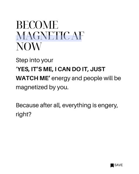 Are you ready to BECOME MAGNETIC AF? 🧲 Are you prepared to be the standout in your niche, the one people rush to and eagerly swipe their credit cards for after just seeing your reel on their explore feed? Are you ready to embody your higher self, to quantum leap and 10x your business, to stop letting external factors dictate your worth? And, of course, to learn the secrets of messaging that leave people in awe and willing to pay you whatever you ask for? 👀 If so, the upcoming live Master... Become Magnetic, Selling On Instagram, Your Higher Self, Sales Training, Quantum Leap, Higher Self, I Can Do It, What Is Life About, Credit Cards