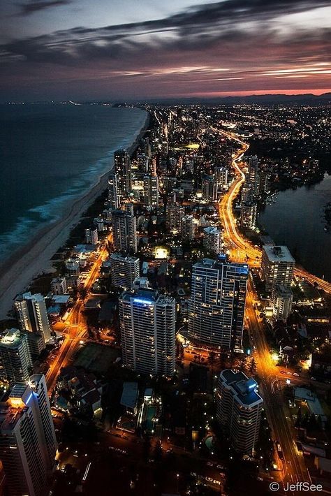 Hotel Landscape, City Of Adelaide, Australia Tourism, Australia Vacation, Night Sky Photography, Airlie Beach, Gold Coast Australia, Surfers Paradise, City Landscape