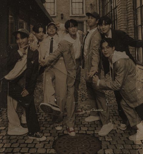 #bts #aesthetic #btsarmy #btsvintage Bts Vintage Aesthetic, Bts Group Photo Aesthetic, Bts Nostalgia, Bts Core, Nostalgia Aesthetic, Bts Theory, Group Picture, Bts Group Picture, Vintage Poster Design