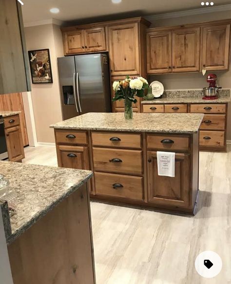 Alder Kitchen Cabinets, Knotty Alder Cabinets, Hickory Kitchen Cabinets, Cottage Remodel, Hickory Kitchen, Alder Cabinets, Country Kitchens, Knotty Alder, Diy Kitchen Remodel