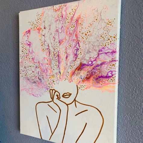 Women Empowerment Painting, Painting On Women Empowerment, Female Empowerment Art, Mixed Media Canvas Painting, Empowering Art, Girl Power Art, Women Empowerment Art, Empowerment Art, Pop Art Colors