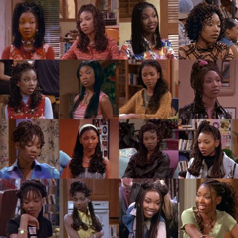 2000s Hairstyles Black Women, 00s Hairstyles, 90s Hairstyles For Black Women, 2000 Hairstyles, Brandy Braids, Black Hair 90s, 2000s Hairstyles, 90’s Hairstyles, Y2k Hairstyles