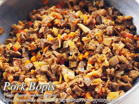 Pork Bopis Recipe | Panlasang Pinoy Meat Recipes Bopis Recipe Filipino Food, Bopis Recipe, Peking Pork, Filipino Ulam, Recipe Filipino Food, Pilipino Recipe, Meal With Rice, Pinoy Dishes, Offal Recipes