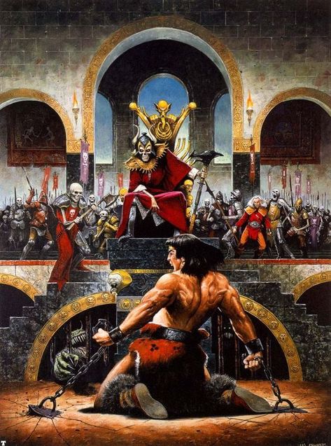 Hero Quest: "Return of the Witch Lord” Art by Les Edwards. Hero Quest, Conan The Barbarian, Art Et Illustration, Science Fiction Art, Fantasy Artist, Warhammer Fantasy, High Fantasy, Dungeon Master, Fantasy Rpg