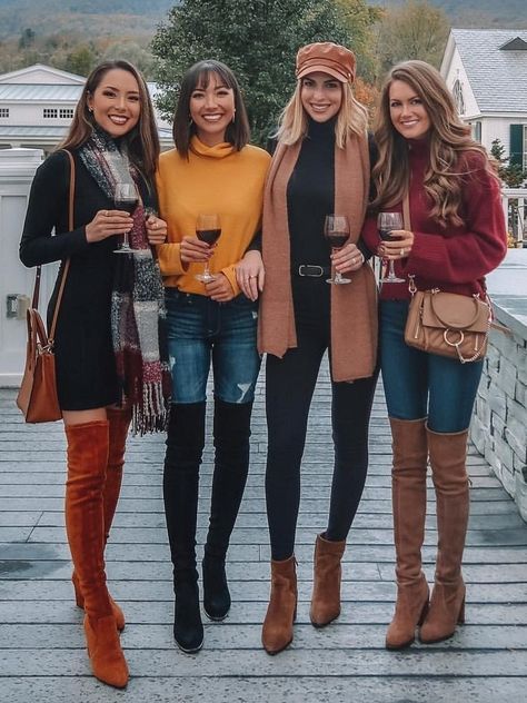 Casual Wine Tasting Outfit Winter, Wine Tasting Outfit Fall 2023, Cold Weather Wine Tasting Outfits, Wine Tour Outfit Winter, Napa Valley Outfit Winter, Winter Wine Tasting Outfit, Winery Outfit Fall Wine Tasting, Country Outfits Fall, Wine Country Outfit