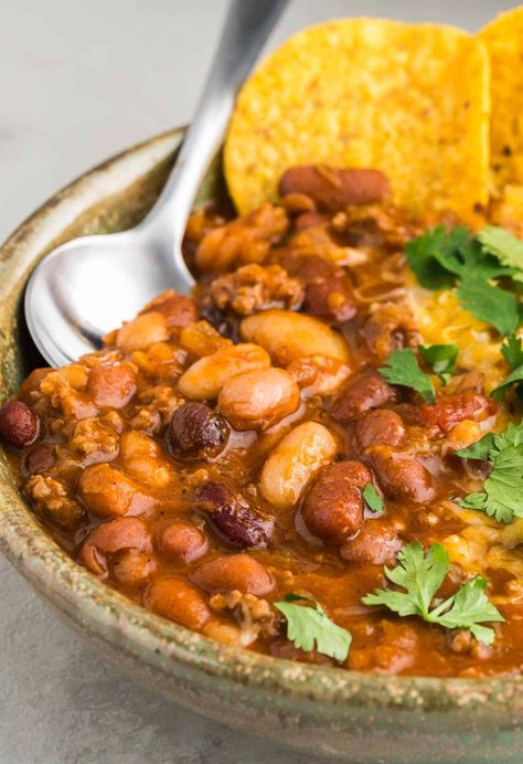 Instant Pot 15 Bean Salsa Chili 15 Bean Chili, Salsa Chili, 15 Bean Soup, Hearty Chili, Chipped Beef, Bean Salsa, Hot Salsa, Chunky Salsa, Bean Chili