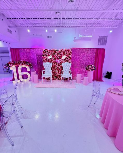 16 Shades of Pink 📍Lights on Kent for Events * * * * * * * * * #sweet16 #quinceañera #dress #birthday #sweet #cake #happybirthday #barbie #shadesofpink #babyshower #birthdaygirl #sweets #weddings #birthdaycake #bridetobe #events #anniversary #fiesta #partytime #birthdayparty #brooklyn #LightsonKentforEvents Sweet 16 Decorations Pink, Sweet 16 Party Planning, Pink Lights, Sweet 16 Decorations, Sweet Cake, Rose Wall, Dress Birthday, Sweet 16 Parties, Luxury Event