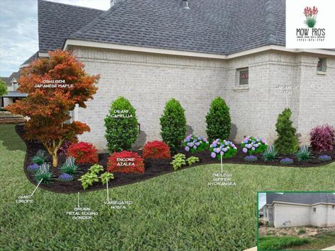 Landscape Ideas Front Yard Curb Appeal, Landscaping Around House, Side Yard Landscaping, Yard Landscaping Simple, Small Front Yard Landscaping, Front Garden Landscape, Front Yard Garden Design, Farmhouse Landscaping, Landscaping With Large Rocks