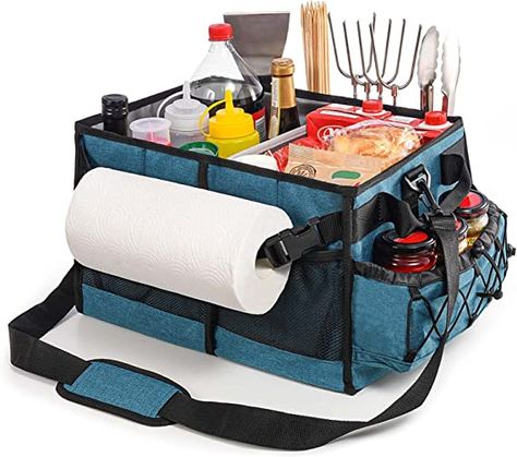 Grill Caddy, Bbq Caddy, Picnic Cups, Utensil Caddy, Grilling Utensils, Grocery Bag Holder, Camping Organization, Barbecue Tools, Grilling Tools