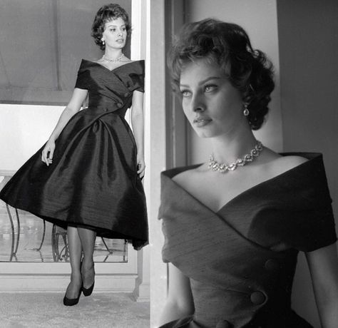 Black Dresses Classy, Old Fashion Dresses, Prom Dress Inspiration, Sophia Loren, Vestidos Vintage, Fantasy Dress, Old Hollywood Glamour, Glam Dresses, Vintage Glamour