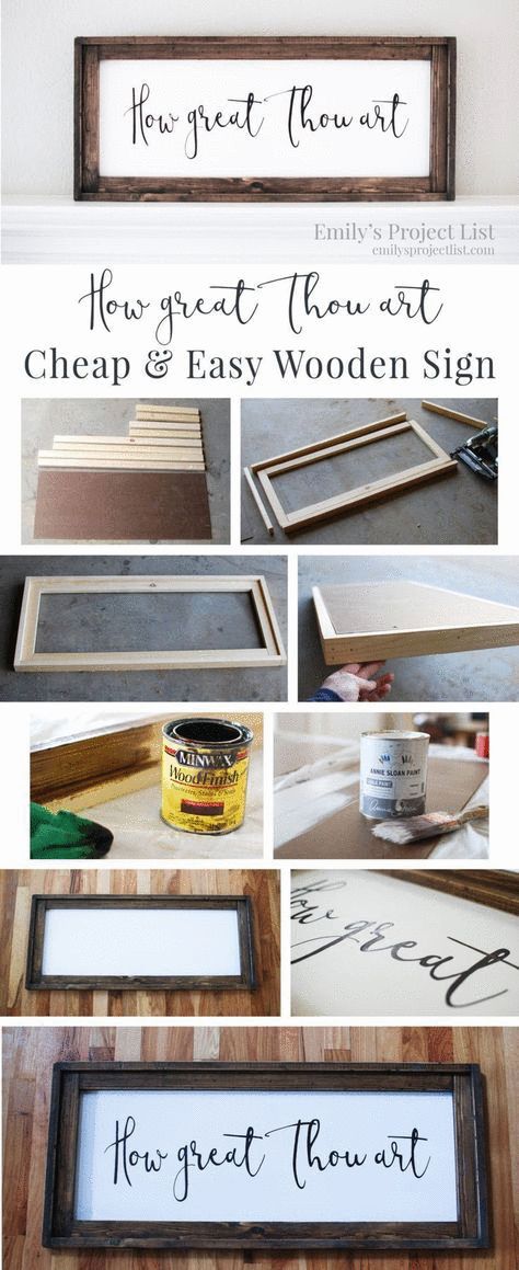 DIY Wood Sign #2 – Emily's Project List Diy Wood Sign, Wooden Signs Diy, Wood Projects For Beginners, Wood Crafting Tools, Project List, Diy Wood Signs, Diy Simple, Diy Holz, Diy Pallet Projects