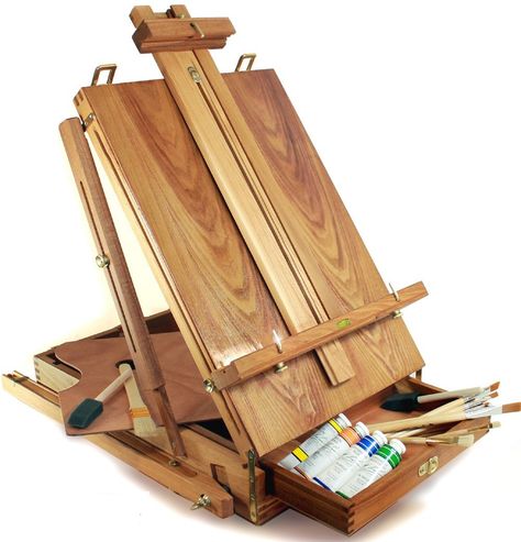 Amazon.com: Our 'Sienna' Artist Quality French Easel is Made from Hard Beechwood and is Hand Varnished by Online Art Supplies: Arts, Crafts & Sewing French Easel, Drawing Stand, Painting Easel, Diy Lathe, Sketch Box, Art Studio Space, Art Studio Room, Artist Easel, Painting And Drawing