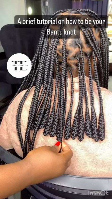 Textured Hair Education | @onches_touch with the Bantu tutorial #bantuknots #braidtutorial | Instagram Bantu Knotless Braids, Bantu Braids, Braiding Hair Colors, Hair Education, Bantu Knots, Braid Tutorial, Braiding Hair, Textured Hair, Hair Colors