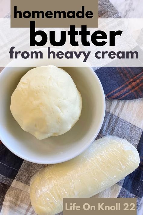 Honey Butter With Heavy Cream, Heavy Cream Butter, Homemade Butter Heavy Whipping Cream, Storing Homemade Butter, Heavy Whipping Cream Butter Recipes, Homemade Butter From Heavy Cream, Homemade Butter With Heavy Cream, How To Make Butter From Heavy Cream, What Can I Make With Heavy Whipping Cream