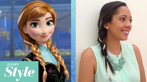 Get Anna's beautiful braids with this tutorial. Frosty Hair, Anna Frozen Hair, Disney Party Diy, Disney Hairstyles, Anna Frozen Costume, Disney Parties, Anna From Frozen, Anna Hair, Camp Decor