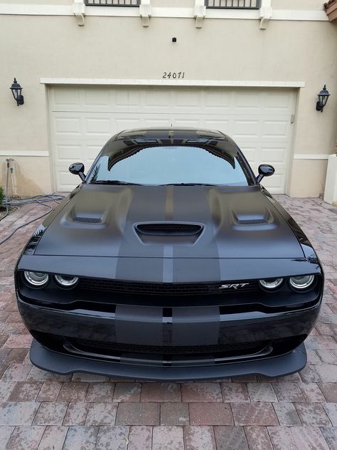 Matte Cars, Matte Black Cars, Dodge Challenger Hellcat, Challenger Srt Hellcat, Dodge Challenger Srt Hellcat, Dodge Muscle Cars, Hellcat Challenger, Mopar Cars, Challenger Srt